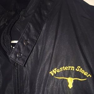 Vintage Western Steer Jacket Members Only Style